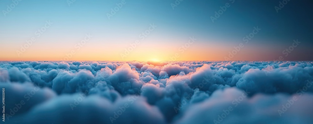 Poster dust pollution idea. stunning view of clouds during a colorful sunset with vibrant hues in the sky.