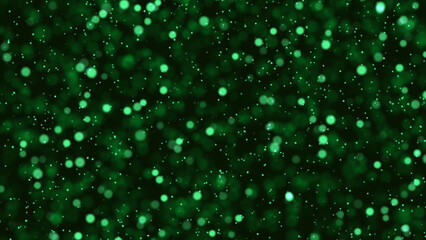 Fototapeta premium Abstract colorful green background, glow green particles, conceptual digital background, 