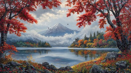 Autumn Lake, Mountain Majesty