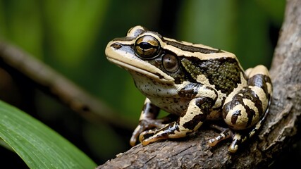 Moonlit Serenade: The Rain Whistling Frog's Call in the Rainforest
