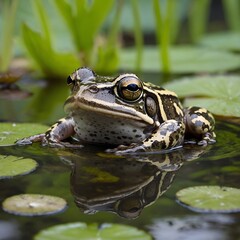 Nature’s Rhythm: The Rain Whistling Frog in a Rain Shower