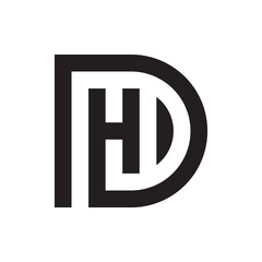 DH/HD logo vector template.