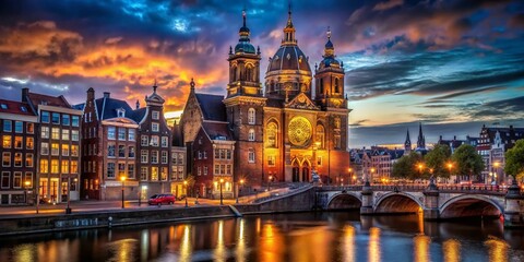 Amsterdam Basilica Interior: Urban Exploration Photography, Gothic Architecture,  Netherlands Church