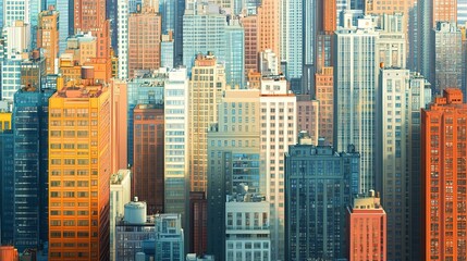 Obraz premium Urban development showcase skyscrapers in a modern city high-resolution viewpoint urban environment