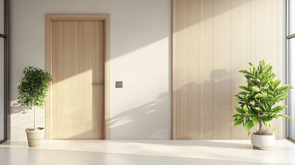 Minimalist acrylic door sign design for contemporary interior aesthetics
