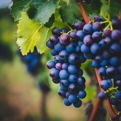 Photo of Ripe Grapes Hanging from a Vine
