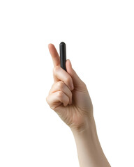 hand with a pen isolated