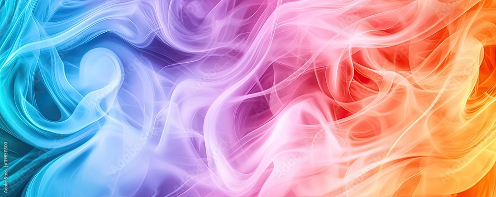 Poster dust pollution idea. vibrant smoke waves blending colors create a mesmerizing abstract background.
