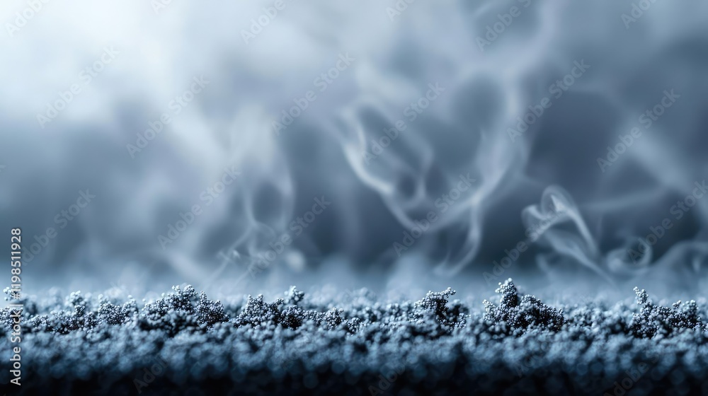 Aufkleber dust pollution idea. abstract image of smoke rising from the ground, creating a mystic atmosphere.
