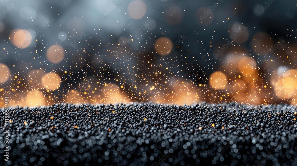 Aufkleber dust pollution idea. abstract image of dust and particles in a dramatic, smoky atmosphere with glowi