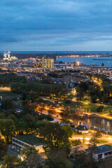 Night Cityscape in Amsterdam, Netherlands
