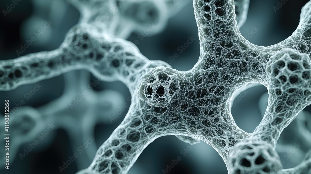 Fototapete dust pollution idea. close-up view of a complex molecular structure showcasing intricate details.