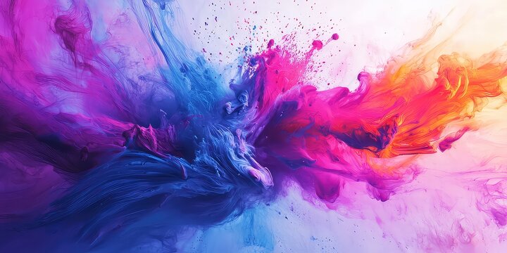 An abstract painted image with bold strokes and splashes of color, conveying emotion and creativity.