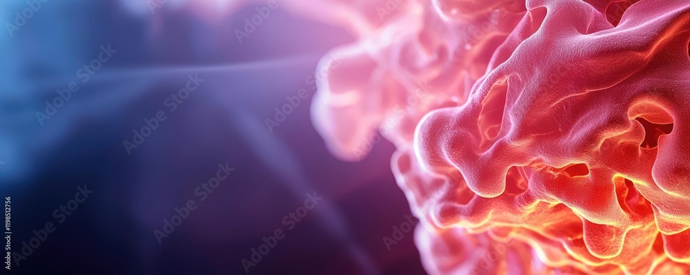Poster dust pollution idea. close-up view of molecular structures with vibrant colors and intricate details