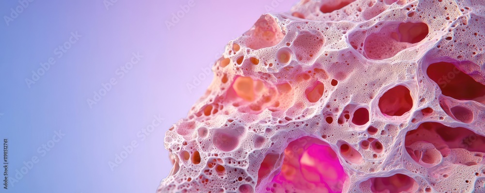 Aufkleber Dust pollution idea. Abstract biological structure showcasing vibrant colors and intricate patterns.