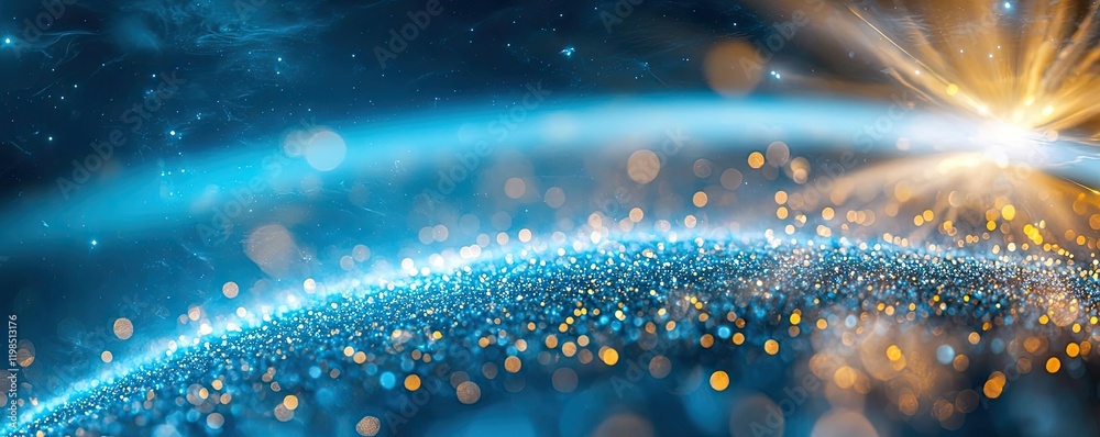 Poster dust pollution idea. a stunning visualization of cosmic energy and light emanating from the universe