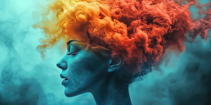 Creative abstract art expressing feelings