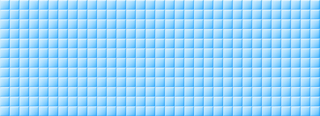 Seamless blue tile pattern. Square ceramic tiled texture for bathroom wall, kitchen floor, pool. Repeating mosaic grid background. Repeated turquoise wallpaper. Vector backdrop