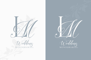 ML monogram logo LM initial letter wedding logo monogram logo