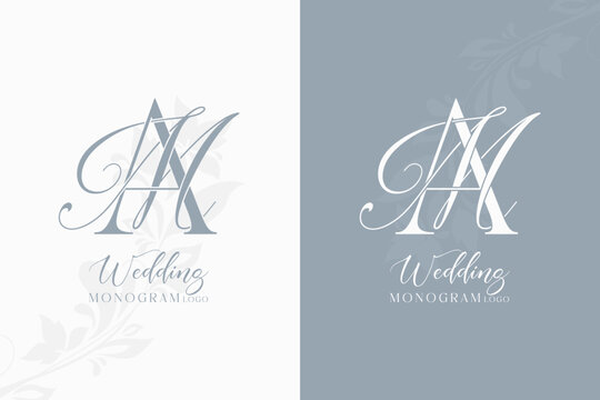 MA monogram logo AM initial letter wedding logo monogram logo