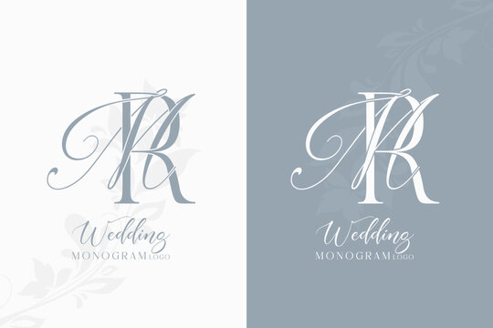 MR monogram logo RM initial letter wedding logo monogram logo