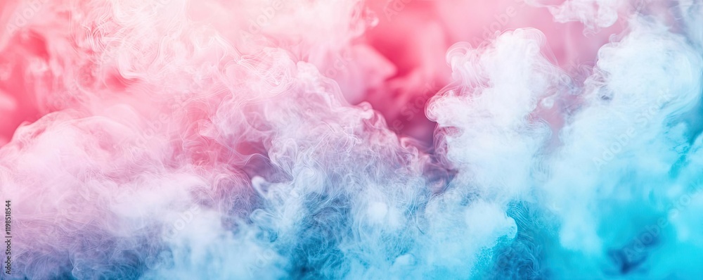 Aufkleber dust pollution idea. colorful smoke clouds in shades of pink and blue create a dynamic visual compos
