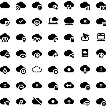 Set of Cloud tech icons