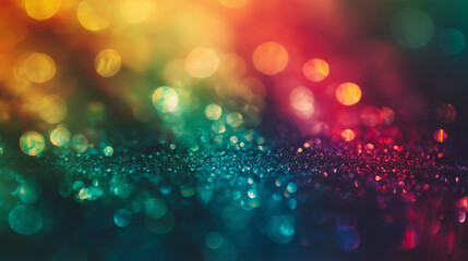 Dreamy Holographic Rainbow Light Refraction Texture with Abstract Soft Bokeh