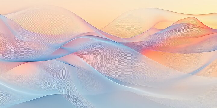 Abstract smoke-like wave lines with wispy textures.