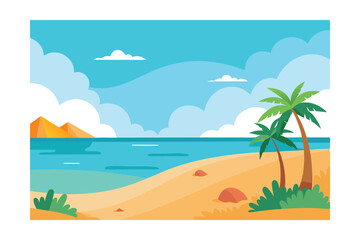 beach background social media template