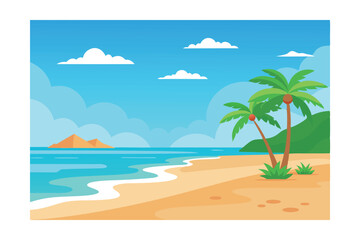 beach background social media template