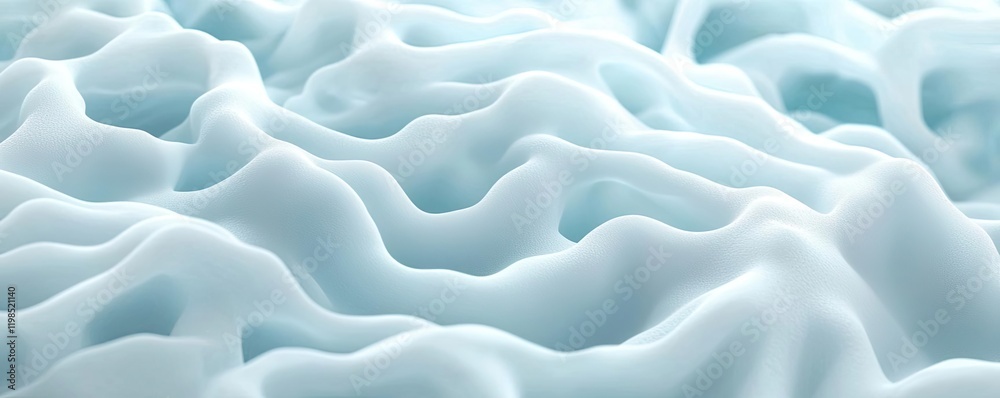 Poster dust pollution idea. abstract texture of flowing waves in soft blue and white tones, perfect for bac