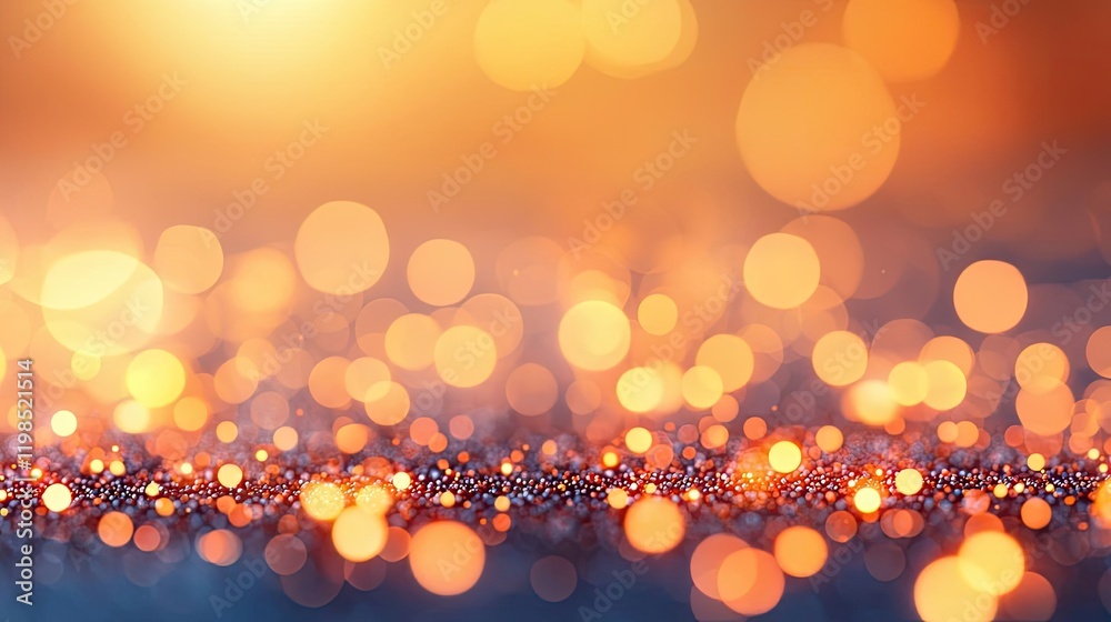 Aufkleber dust pollution idea. beautiful abstract bokeh lights in warm hues creating a magical atmosphere.