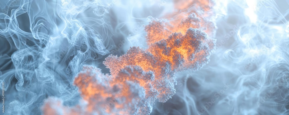 Poster Dust pollution idea. Colorful smoke patterns swirl together, creating a vibrant and dynamic visual effect.