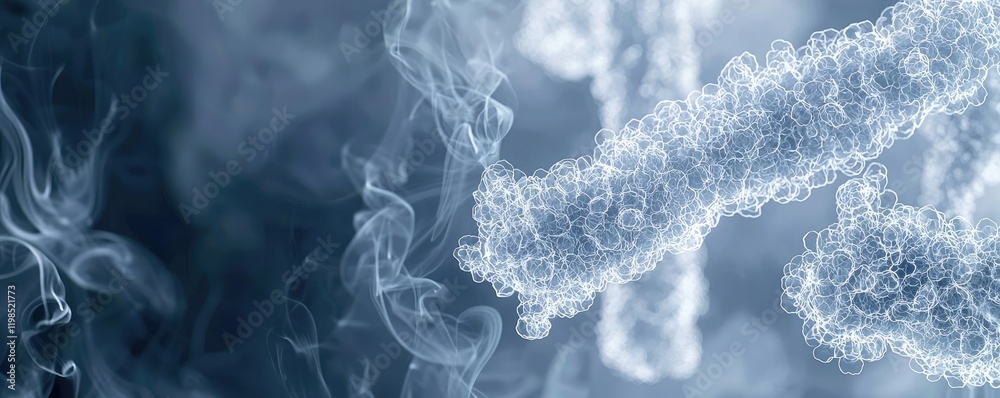 Aufkleber dust pollution idea. abstract smoke formation with detailed texture and soft blue tones in the backg