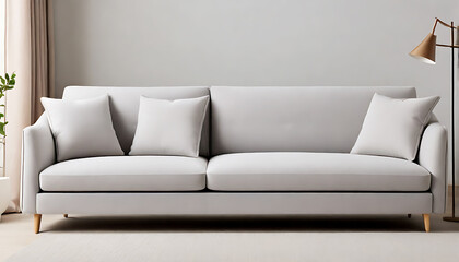 Stylish Dark Gray Sofa with Classic Design.