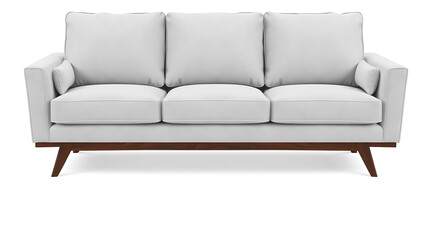 Fototapeta premium Stylish Dark Gray Sofa with Classic Design.