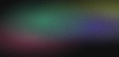 Black blue green grainy background, abstract light noise texture banner poster header cover wallpaper backdrop design, copy space