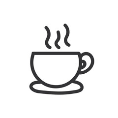 hot coffee icon for templates.