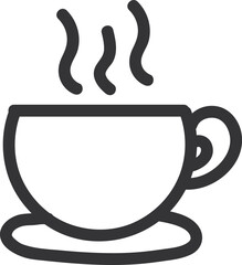 hot coffee icon for templates.