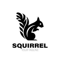 Obraz premium Squirrel Logo. Squirrel Logo Design. Squirrel Logo Brand. Squirrel Logo Vector Design Isolated on White Background