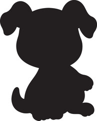 funny Dog  line art vector on white background