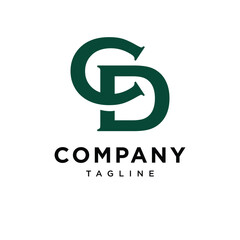 Obraz premium Letter C D Monogram Simple Logo Icon Vector