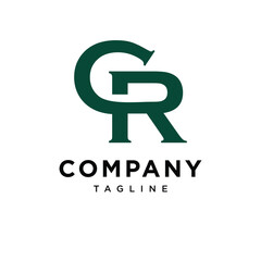 Obraz premium Letter C R Monogram Simple Logo Icon Vector