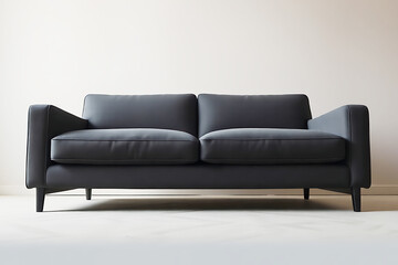 Stylish Dark Gray Sofa with Classic Design.