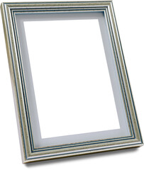 Fototapeta premium Antique Silver Frame - Minimalist Decoration on Transparent Background