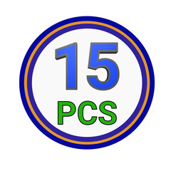 15 PCS logo design. The concept of the number of business units.