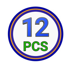 12 PCS logo design. The concept of the number of business units.