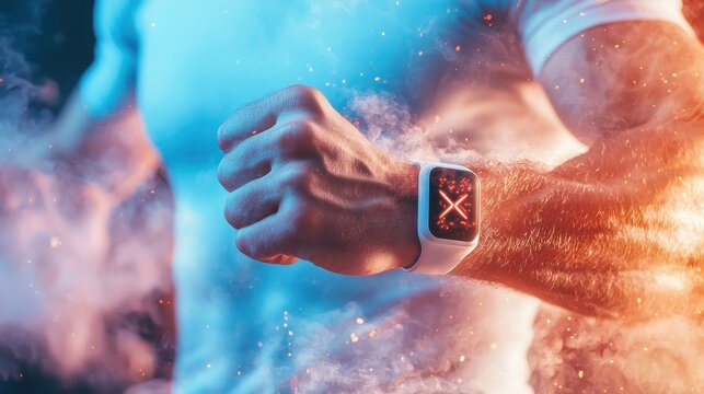 Dynamic fitness tracking action gym environment image capture tech innovation close-up viewpoint