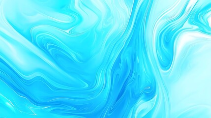 Abstract Blue Swirls Fluid Art Design